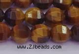 CTE1992 15.5 inches 8mm faceted round yellow tiger eye beads