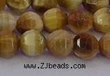 CTE1997 15.5 inches 8mm faceted round golden tiger eye beads