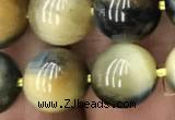 CTE2019 15.5 inches 14mm round golden & blue tiger eye beads wholesale