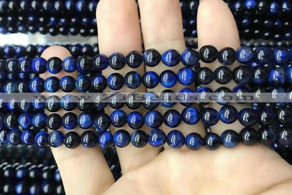 CTE2036 15.5 inches 6mm round blue tiger eye beads wholesale
