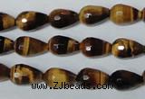 CTE204 15.5 inches 8*12mm faceted teardrop yellow tiger eye beads