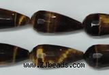 CTE205 15.5 inches 12*26mm faceted teardrop yellow tiger eye beads
