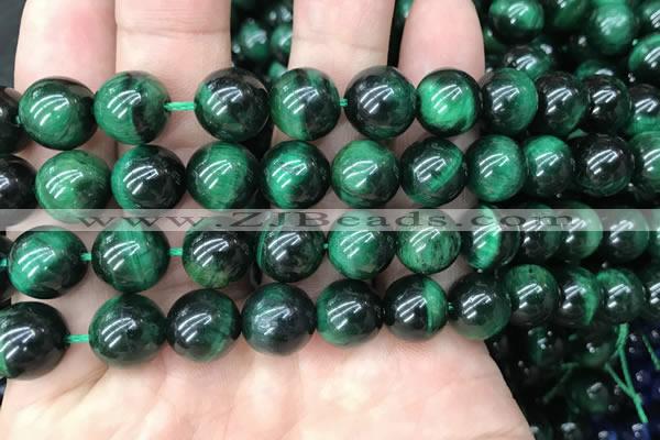 CTE2054 15.5 inches 12mm round green tiger eye beads wholesale