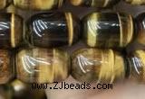 CTE2058 15.5 inches 8*12mm drum yellow tiger eye gemstone beads