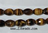 CTE206 15.5 inches 6*8mm faceted rice yellow tiger eye beads