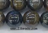 CTE2089 15.5 inches 14mm round AB-color blue & yellow tiger eye beads