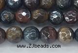 CTE2093 15.5 inches 6mm faceted round AB-color mixed tiger eye beads