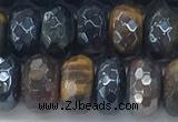 CTE2103 6*10mm faceted rondelle AB-color mixed tiger eye beads