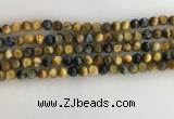 CTE2120 15.5 inches 6mm round golden & blue tiger eye beads