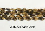 CTE2130 15.5 inches 13*18mm flat teardrop yellow tiger eye beads