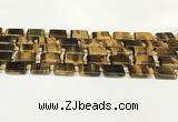 CTE2132 15.5 inches 13*18mm rectangle yellow tiger eye beads