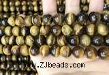 CTE2150 15.5 inches 12mm round yellow tiger eye beads wholesale