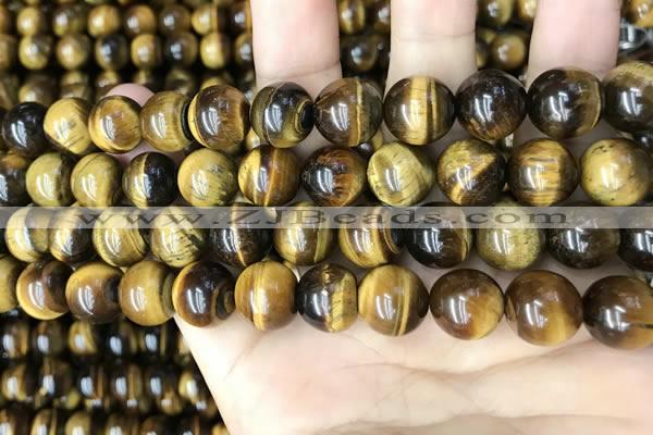 CTE2150 15.5 inches 12mm round yellow tiger eye beads wholesale