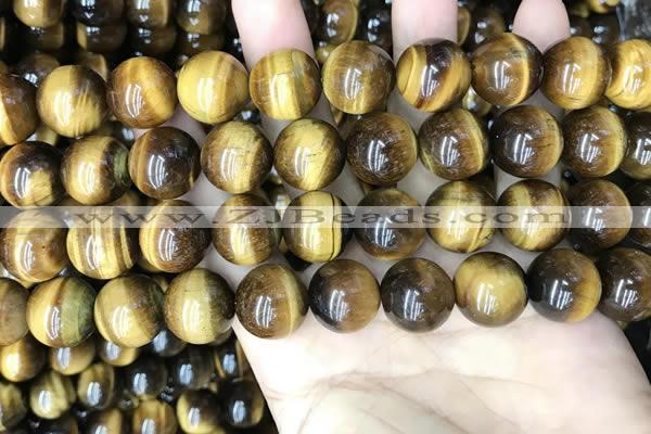 CTE2162 15.5 inches 14mm round yellow tiger eye gemstone beads