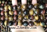 CTE2196 15.5 inches 16mm round mixed tiger eye beads wholesale