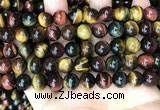 CTE2204 15.5 inches 12mm round mixed tiger eye gemstone beads
