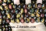 CTE2205 15.5 inches 14mm round mixed tiger eye gemstone beads