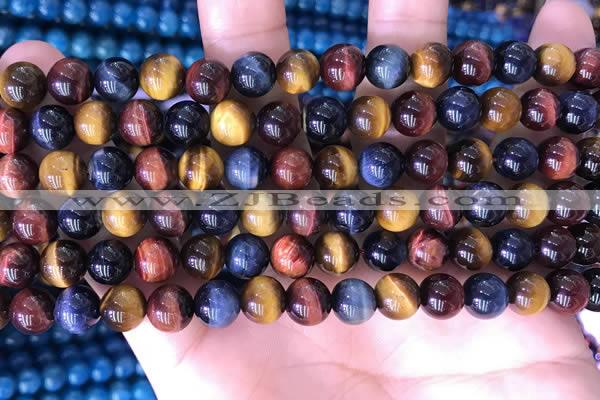 CTE2211 15.5 inches 8mm round colorful tiger eye beads wholesale