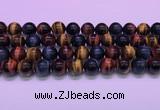 CTE2222 15.5 inches 12mm round colorful tiger eye gemstone beads