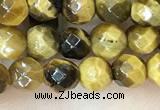 CTE2231 15.5 inches 4mm faceted round yellow tiger eye beads