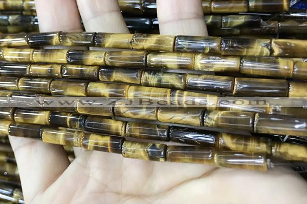 CTE2246 15.5 inches 5*14mm tube yellow tiger eye beads wholesale