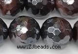 CTE2283 15 inches 12mm faceted round AB-color red tiger eye beads