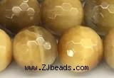 CTE2318 15 inches 12mm faceted round golden tiger eye beads