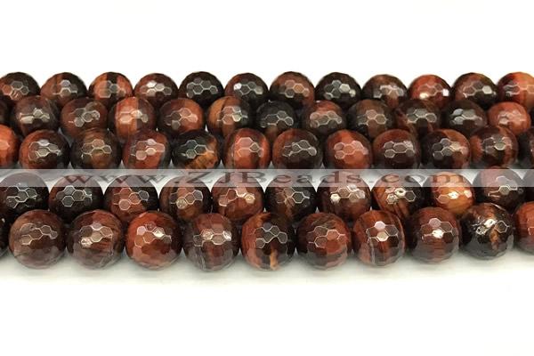 CTE2323 15 inches 12mm faceted round red tiger eye beads