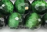 CTE2410 15 inches 10mm faceted round green tiger eye beads