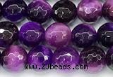 CTE2419 15 inches 6mm faceted round purple tiger eye beads