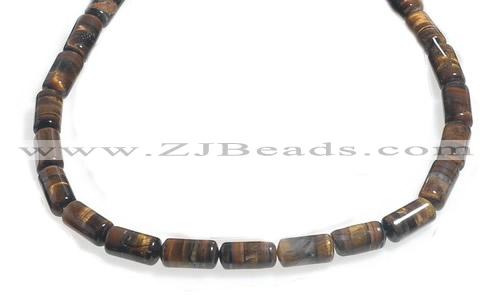 CTE28 16 inches 8*15mm column yellow tiger eye beads Wholesale