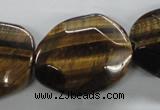 CTE324 15.5 inches 25*35mm freeform yellow tiger eye gemstone beads