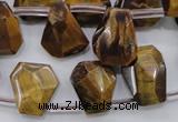 CTE409 Top-drilled 13*14mm faceted trapezoid yellow tiger eye beads