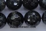 CTE448 15.5 inches 20mm faceted round blue tiger eye beads