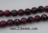 CTE472 15.5 inches 8mm faceted round red tiger eye beads wholesale