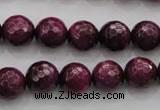 CTE474 15.5 inches 12mm faceted round red tiger eye beads wholesale