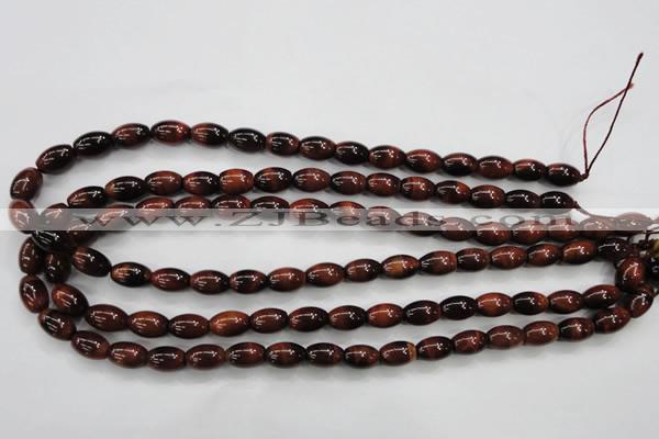 CTE51 15.5 inches 8*12mm rice red tiger eye gemstone beads