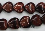 CTE52 15.5 inches 14*14mm heart red tiger eye gemstone beads