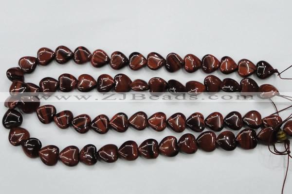 CTE52 15.5 inches 14*14mm heart red tiger eye gemstone beads