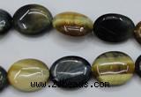 CTE570 15.5 inches 13*17mm oval golden & blue tiger eye beads