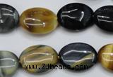 CTE571 15.5 inches 15*20mm oval golden & blue tiger eye beads