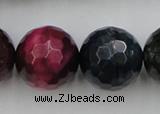 CTE588 15.5 inches 20mm faceted round colorful tiger eye beads