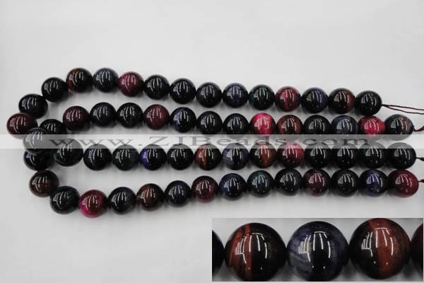 CTE595 15.5 inches 14mm round colorful tiger eye beads wholesale