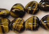 CTE630 15.5 inches 16*16mm heart yellow tiger eye beads wholesale