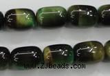 CTE80 15.5 inches 11*15mm drum green tiger eye gemstone beads