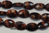 CTE871 15.5 inches 8*10mm faceted oval red tiger eye beads