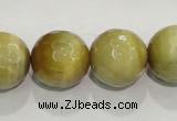 CTE906 15.5 inches 16mm faceted round golden tiger eye beads