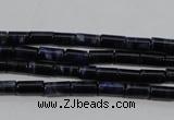 CTE946 15.5 inches 4*8mm tube dyed blue tiger eye beads wholesale