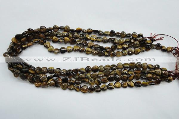 CTE97 15.5 inches 8*8mm heart yellow tiger eye beads wholesale