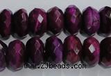 CTE983 15.5 inches 10*14mm faceted rondelle dyed red tiger eye beads